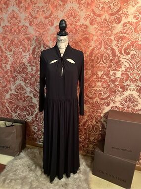 Eloquii Black Long-Sleeve Cutout Maxi Dress